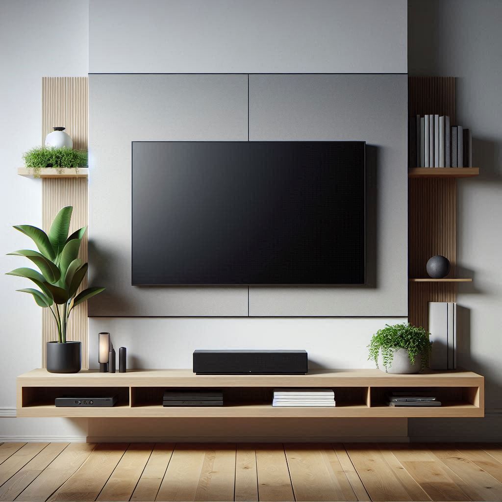 Use wall-mounted TV to save space of living room