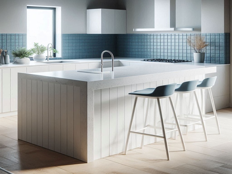 Minimalist Kitchen Island for More Counter Space