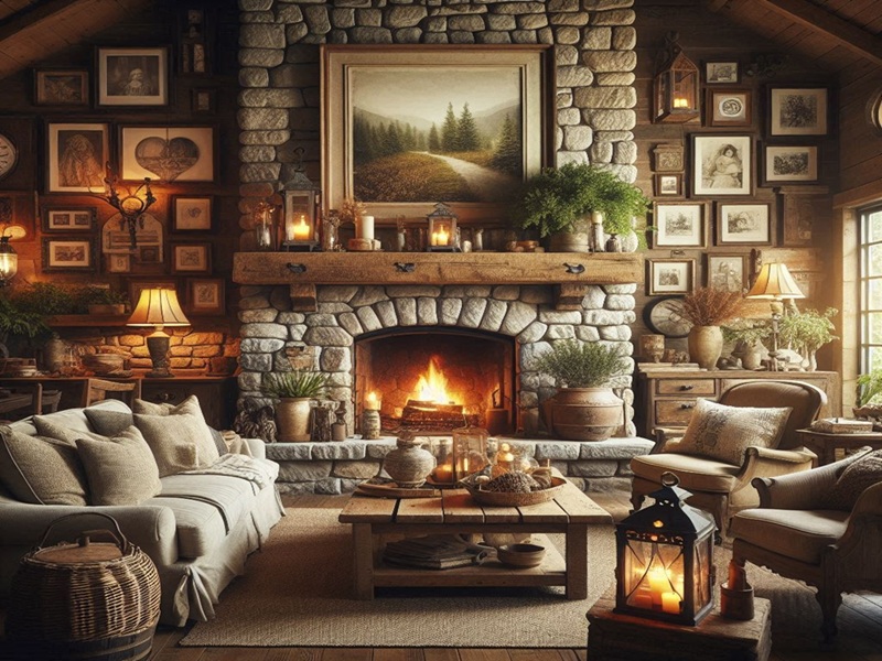 Rustic Farmhouse Fireplace