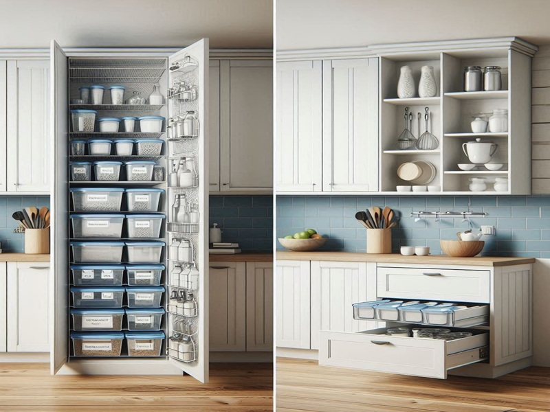 Streamlined Cabinets and Hidden Storage Solutions to maximize space in your kitchen