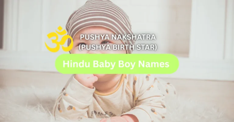 Pushya nakshatra baby boy names