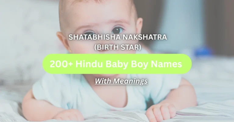 Shatabhisha nakshatra baby boy names